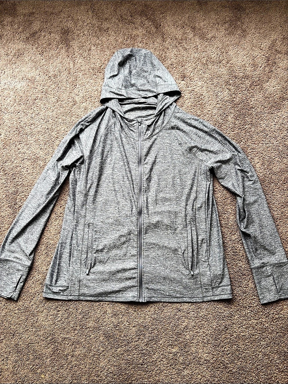 Athleta Gray Full-Zip Hoodie Size XL